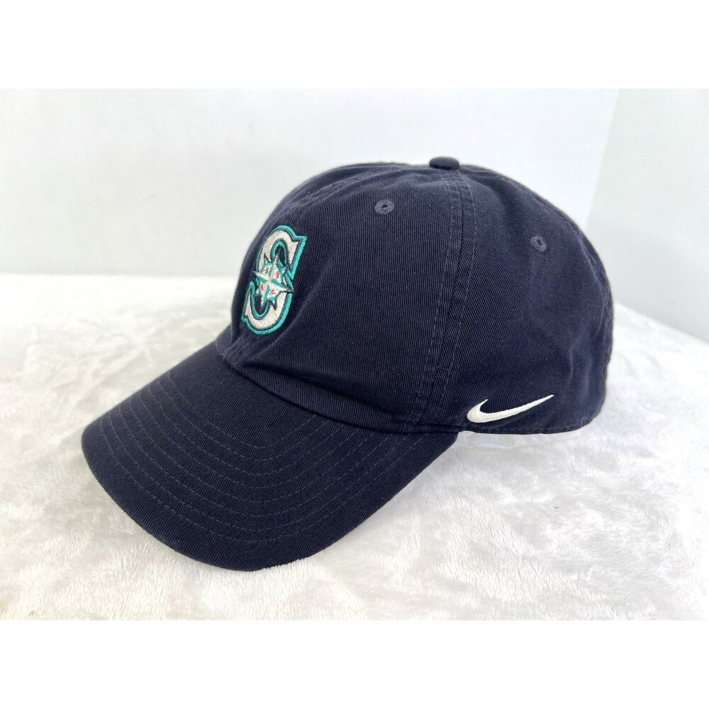 Seattle Mariners Nike Heritage 86 Dri Fit Dad Hat Adjustable One Size MLB Blue